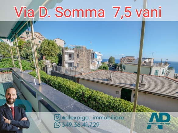 Casa in Vendita a Genova Nervi 7,5 vani vista mare